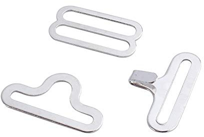 Nœud Papillon Réglable en Métal, Attache for Cravate, Clips de Noeud Papillon Attaches, Sangle de Cravate, 50 Sets (Argent)