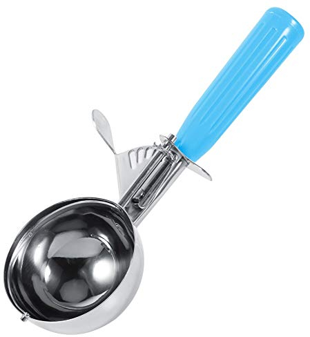 Nikou Paletta for gelato - Pratico cucchiaio da paletta for gelato in acciaio inossidabile con manico in plastica (Colore : Blue-5.7cm)