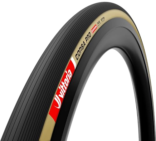 Vittoria Corsa Pro Tubeless-Ready Road Bike Tire – Graphene + Silica Compound, High-Performance Racing Tire
