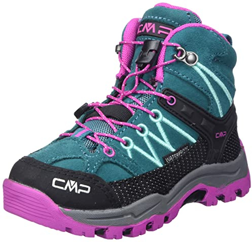 CMP Unisex Niños Rigel Medio Trekking Zapatos Wptrekking-Schuhe | Clima Protect, rockene Füße, atmungsaktiv, griffige Sohle, schnelles Schnüren, stabiler Knöchelhalt, Lederschuhe, Outdoor