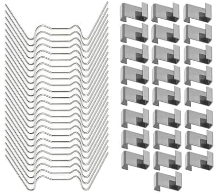 50 Stück Gewächshaus Klammern, Klammern für Gewächshaus, Gewächshausplatten Zubehör, 25 Stück W-Clips + 25 Stück Z-Clips, Gewächshaus-Verglasungsklammer, Gewächshäuser Zubehör Rostfrei