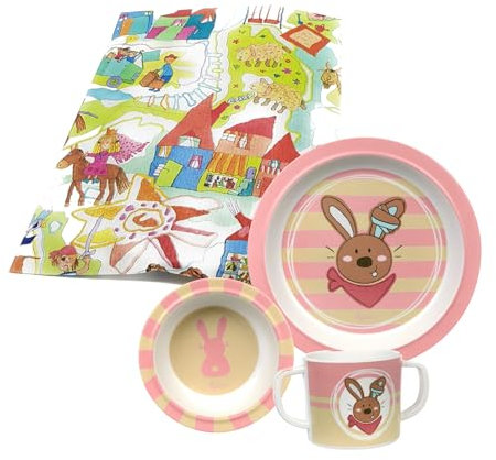Sigikid Melamin-Set Hase DubbiDuu 3-teilig