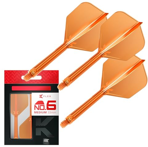 Target K-Flex integrerade dart-flygningar och axlar, No.6 flygning, uppsättning av 3
