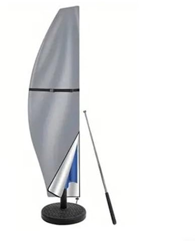 Housse de protection pour parasol, housse de parasol de balcon, construction en tissu Oxford rigide, rend cette protection robuste pour parasol de patio (190 x 50 cm, gris)