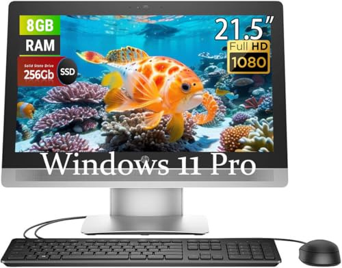 HP ProOne 600 G2 All-in-One Ordinateur de Bureau, FHD 21.5 (1920 x 1080), Intel Core i5-6500, 8GB RAM DDR4, 256GB SSD, Bluetooth, Clavier QWERTY, Souris, USB WiFi, Windows 11 Pro (Refurbished)