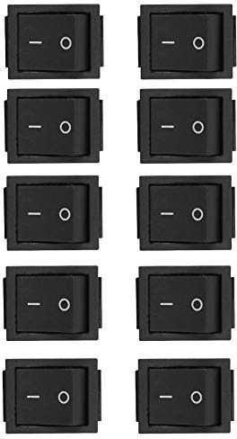 Ycauty 2-läges Vippströmbrytare, Slitstark Värmebeständig På/av-vippströmbrytare för Hushållsapparater, 10-delars Set, Modell KCD4