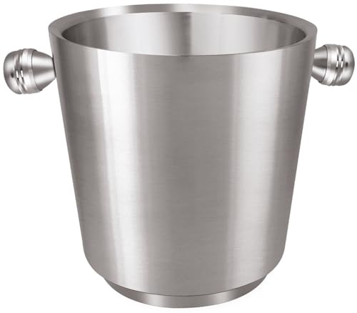 Champanera Acero Inoxidable Silvano, Enfriador de botellas, Doble Pared de Aislamiento, Limpieza Sencilla, Resistente a Impactos y Humedad, Gran Capacidad