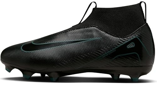 NIKE Boys Jr. Mercurial Superfly 10 Academy Sneaker, Black Black Deep Jungle, 4 UK