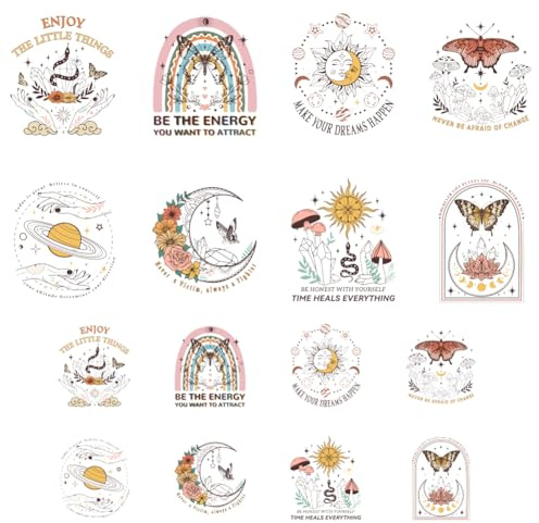 ANATTASOUL 16Pcs Bohémische Blumen n Bügelbilder Für Textilien für Kleidung