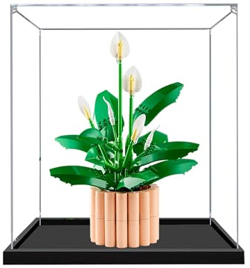 Acrylic Display Case for Lego 11504 Peace Lily Model, 3mm Dustproof Display Box, Display Case Compatible with Lego 11504(Model Not Included) (Transparent 2MM)