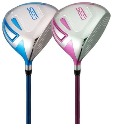 Palos de Golf Niños Diestros Cabeza de aleación de Titanio Niños 16 Grados Conductores de Golf 1# Poste de Madera para niños Niñas Altura 53-65 Pulgadas (Azul,Niños 53-59 Pulgadas)