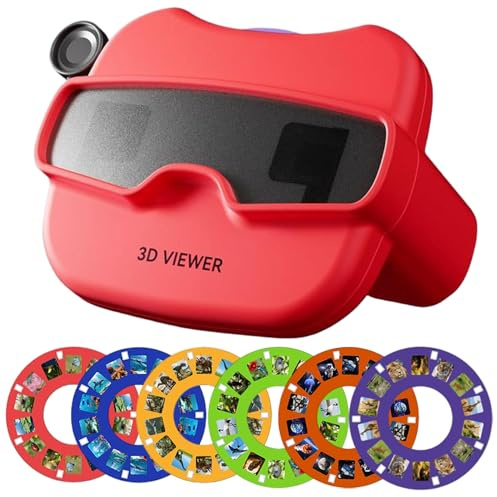 Faroby Kaléidoscopes éducatifs Amusants pour Enfants, visionneuse 3D, avec 6 Rouleaux, Jouet Naturel sans Danger pour Les Yeux