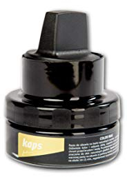 Kaps Shoe Wax Polish Based on Beeswax and Carnauba Wax, Boot Colour Restore High Gloss Buff Shine, Natural Ingredients, Scratch Cover and Protection Against Water and Dirt, Color Wax (Dark Brown)