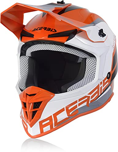 Acerbis 0024473.203.062 Linear-Casco de Motocross, Unisex-Adult, Multicolor, Talla Unica
