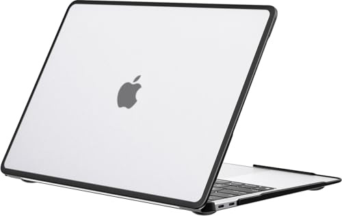 BlueSwan Anti-Cracking Case for MacBook Air 13 inch, M1 Chip 2020-2018 Model A2337 A2179 A1932, Drop Protection Soft TPU Bumper PC Base for Air 13.3 inch, Frosted Clear