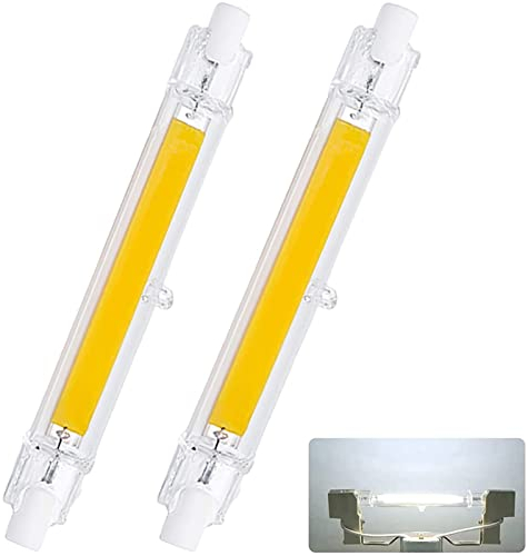MZIEIU R7S LED 118mm Dimmbar,Kaltweiß 6000K 2000LM,20W R7S COB LED Lampen Ersatz für J118 200W Halogenlampen,Kein Flackern,360°Abstrahlwinkel LED Stab,AC 220-240V,2er Pack