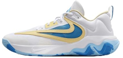 NIKE Giannis Immortality 3 Basketball Shoes (DZ7533-101, White/Light Laser Orange/Soft Yellow) Size 11.5