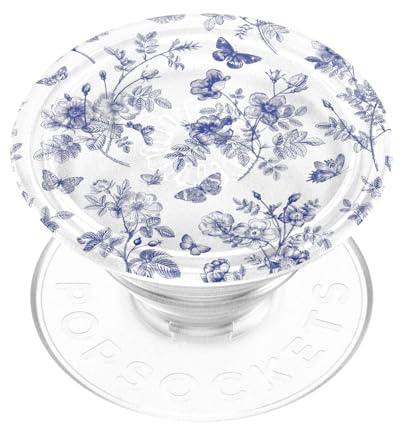 PopSockets: PopGrip Plant - Hopfällbar Stativ och Grepp Tillverkat med Växtbaserade Material med en Utbytbar Topp för Smartphones och Surfplattor - English Country Side
