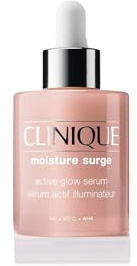 Clinique Moisture Surge Active Glow Serum siero idratante con 5% di acido lattico, vitamina C e acido ialuronico 30 ml| Idratante, leggero e oil-free, 50 ml