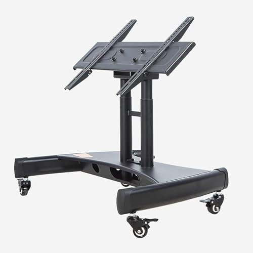 Brazo del Monitor Carro de TV móvil, Soporte de TV rodante Ajustable en Altura, Adecuado for televisores de Pantalla Plana/Curva LED LCD de 32-75 Pulgadas