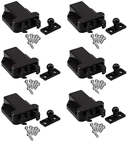 Orolotay 6 Paket Nicht Magnetisch zum ÖFfnen der Verriegelung DrüCken Schub Laden Schrank Fang DrüCken Verriegeln Schrank Schlaf