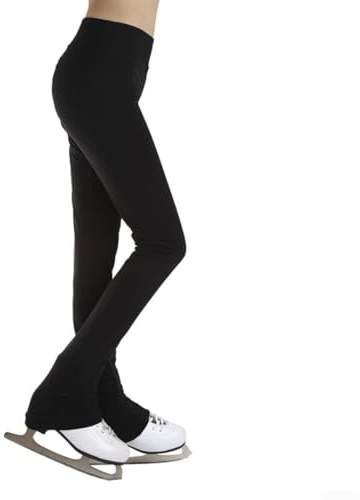 Pantaloni da pattinaggio artistico per bambini e adulti, con tessuto di nylon delicato sulla pelle e fodera in pile, pantaloni impermeabili e resistenti agli spruzzi per allenamento e pratica (M)