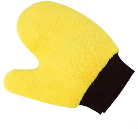 Pumixiy Guante de limpieza de coche reutilizable con agarre antideslizante, guante de lavado de microfibra para arañazos, limpieza de carrocería y detalles