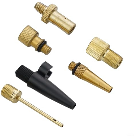 Besttoolifes Adaptateur de valve à aiguille gonflable pour football, basket-ball, volley-ball, pneu de vélo, matelas gonflable avec conversion britannique, américaine, française,