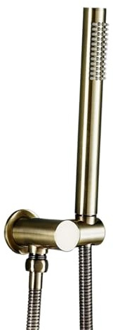 Soffione doccia a parete in ottone spazzolato oro con staffa di uscita 'acqua, rubinetto di ricambio for bagno(Stainless Steel)