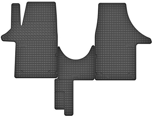 AGCPdirect Gummi Matten Fußmatten Passgenau 3-teilig Set für Volkswagen Transporter T5 T6 2003-2021
