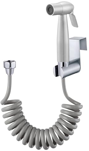 Bidet Portatile Kit Doccetta, Set doccia bidet per WC, Spruzzatore per bidet Con tubo telescopico flessibile in ABS da 1.5m e Supporto -per pulire i pannolini, Bidet, WC
