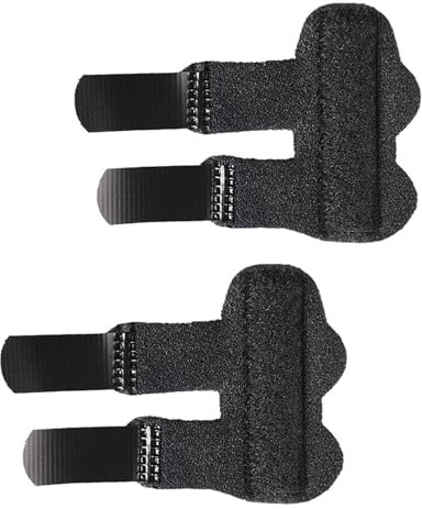 IPNSDON Stecche per dita, stecche protettive per dita, confezione da 2, guanti regolabili e riutilizzabili per alleviare il dolore in caso di fratture delle dita e osteoartrite (nero)