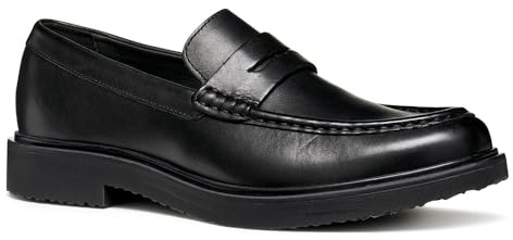 Geox Uomo U MASSIMIANO Loafer, Nero, 43 EU, Nero, 43 EU