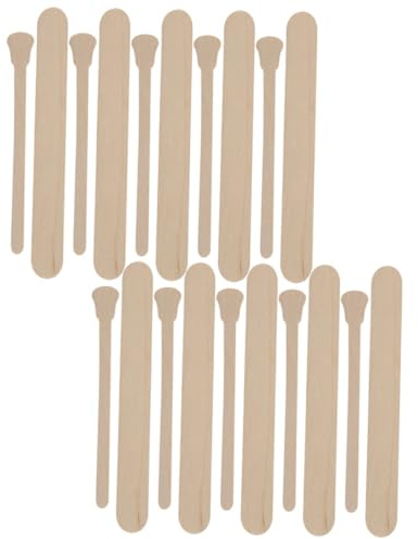 IWOWHERO 100 pièces Lot de Bâtonnets Bois pour Cire Épilatoire Spatules Applicatrices Multi-usages Pratiques et Durables pour Épilation Visage et Corps Accessoires Pratiques pour Salon et