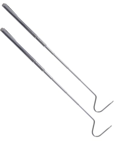 Veemoon 2 pièces Crochets Télescopiques pour Serpent Acier Inoxydable de Outils de Capture Robustes pour Reptiles Pince Pratique et Sécurisée pour Manipulation sans Blessure