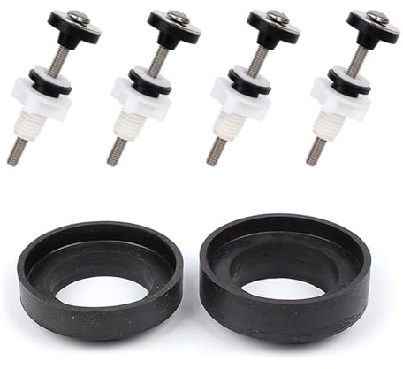 Set di hardware per cassetta WC stabile Bulloni di bloccaggio resistenti alla corrosione Montaggio sicuro Kit di fissaggio per cassetta WC