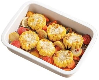 Cazuela Bandeja de cerámica rectangular for hornear pescado al vapor(L)