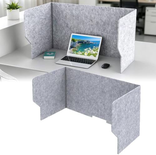 RANJIMA Separador de escritorio para escritorio, pantalla de privacidad para escritorio, pantalla de privacidad para adultos y estudiantes, para escuela, oficina, biblioteca, 60 x 30 x 40 cm