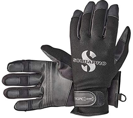 SCUBAPRO Tropic 1.5mm Diving Glove, Unisex, XL, Black