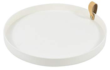 Verve Plateau de service en gelée, assiette ronde avec poignée, plateaux de fruits, assiettes de fête, plateau de rangement en plastique pour cosmétiques, café, restaurant, hôtel, magasin à domicile