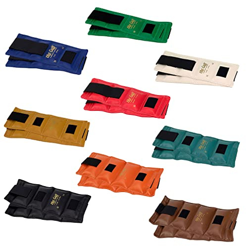 The Cuff Original Adjustable Ankle and Wrist Weight for Training, Dance, Running, Toning, and Physical Therapy for Men and Women, 9 Piece Set (1 each: 1, 1.5, 2, 2.5, 3, 4, 5, 7.5, 10 lb.)