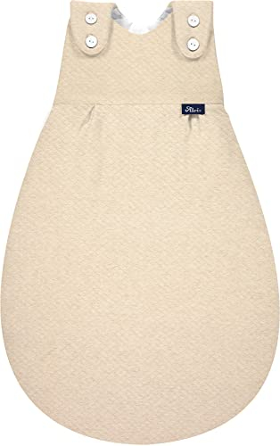 Alvi Baby Mäxchen Außensack quilt nature/Ganzjahresschlafsack mitwachsend/Babyschlafsack größenverstellbar/Alvi Kinderschlafsack ohne Ärmel/für Jungen und Mädchen ab 0 Monate