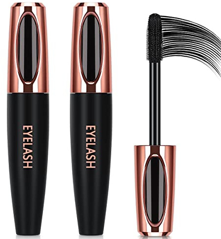 GAOSENLONK 2Pcs 4D Silk Fiber Lash Mascara, Long Lasting Eyelashes Mascara