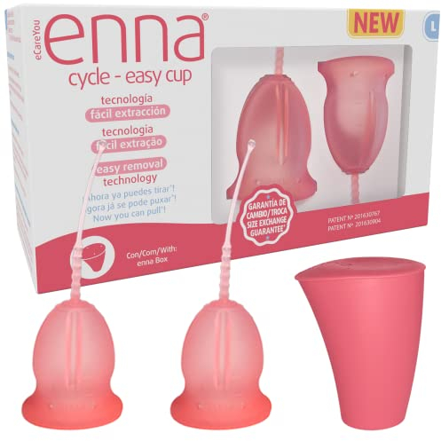 Enna Cycle Easy Size L - 2 Menstrual Cups + Sterilizing and Carrying Box