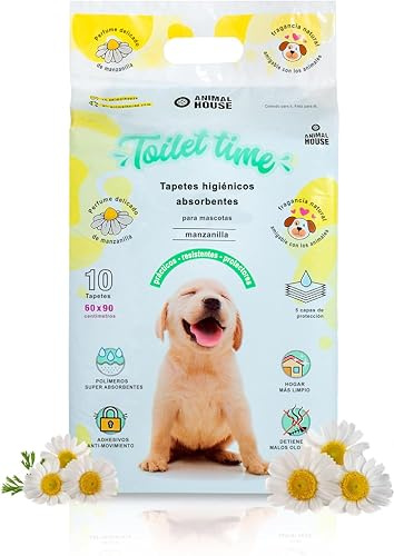 Animal House - 40PZ Tappetini Igienici Assorbenti CAMOMILLA - Alta Assorbenza - Privi di Polvere - Trattiene gli Odori - Protegge la Casa (60x90 cm 40)