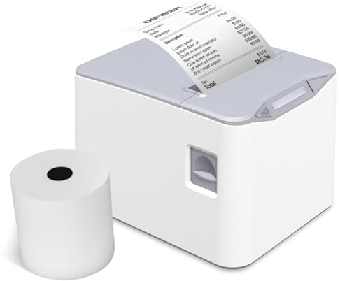 Bisofice Thermodrucker Bondrucker 80mm Belegdrucker Quittungsdrucker mit Auto-Cut, Hochgeschwindigkeits 220mm/s, USB + Ethernet(LAN), kompatibel mit ESC/POS Druckbefehle