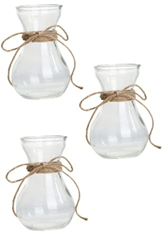 KITANDOVE Jarrón De para Arreglos Hidropónicos Set De 3 Jarrones Decorativos Transparentes Adecuado para Decoración De Mesa y Plantas Material De Resistente y Duradero Jarrón Decorativo u Oficina