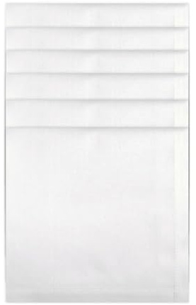Style Square 100% COTTON HANDKERCHIEFS LARGE MENS HANKIES 50 CM (20 INCH) WHITE KING SIZE (50 CM) (White, 40 CM)