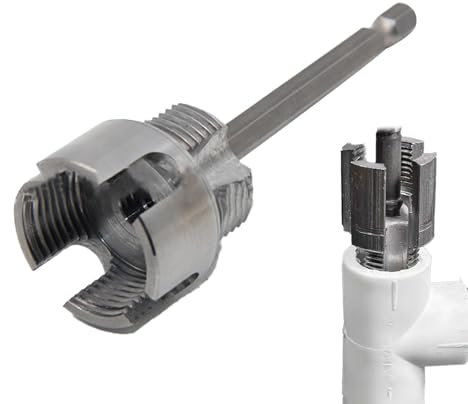 Creatore di filettatrici, filettatrice per tubi in PVC per trapano elettrico, set di filiere per maschiatura tubi, filiera rotonda in PVC riutilizzabile, per tagliare e filettatrice