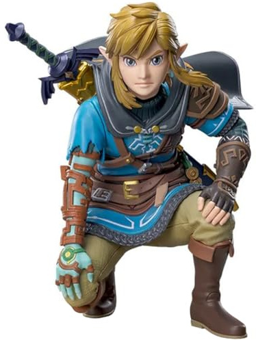 Link Figure Model Link Anime Figure 1/7 Statue de position accroupie Figurine de collection Sculpture de bureau Décoration de bureau Cadeau de collection pour les fans